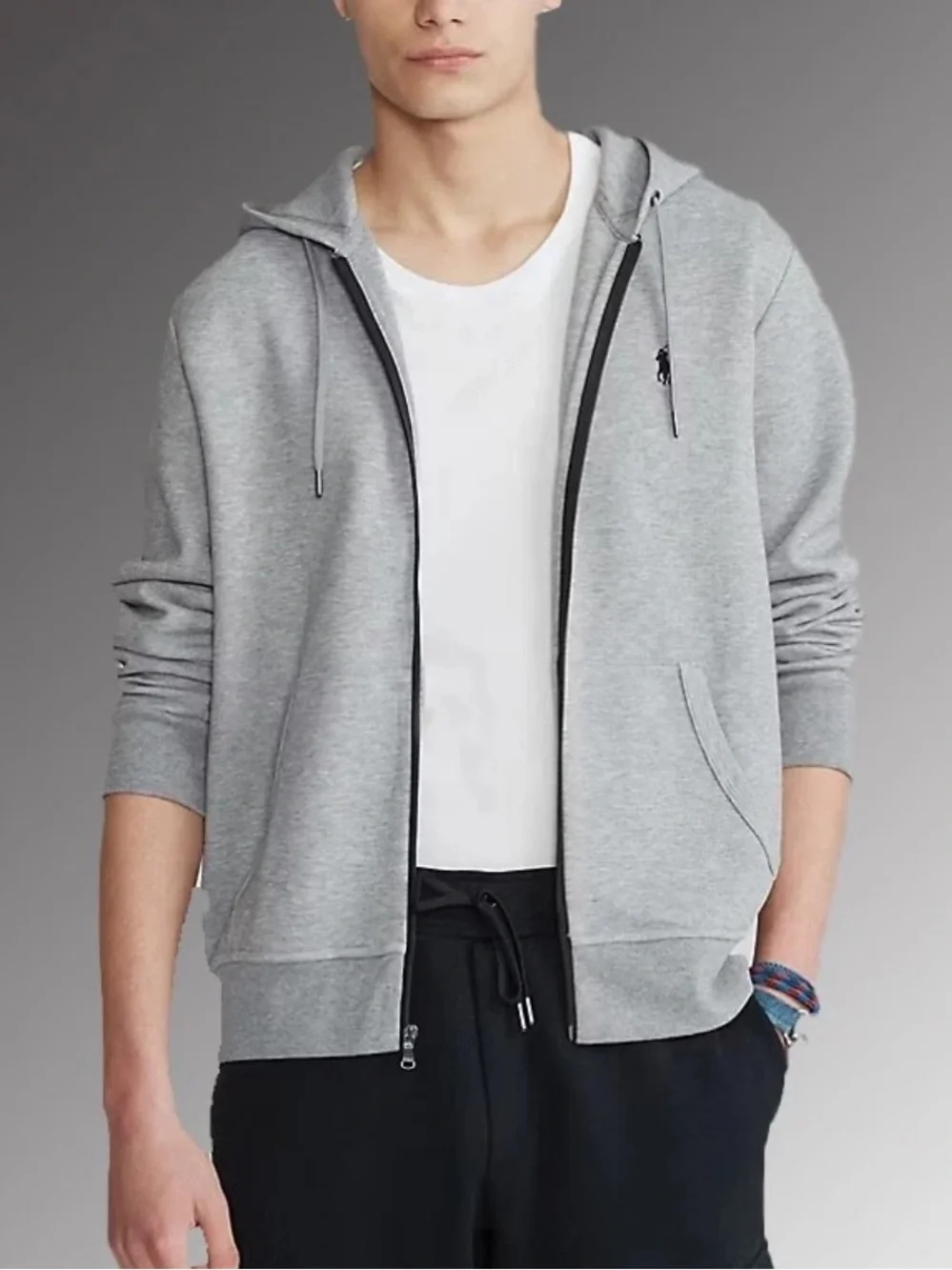 Polo Ralph Lauren Men's Zip Up Hoodie Sweatshirt Gray Size XL